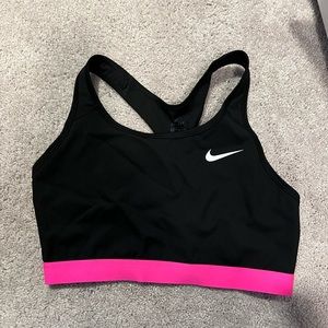 Black and Pink Nike Sports Bra